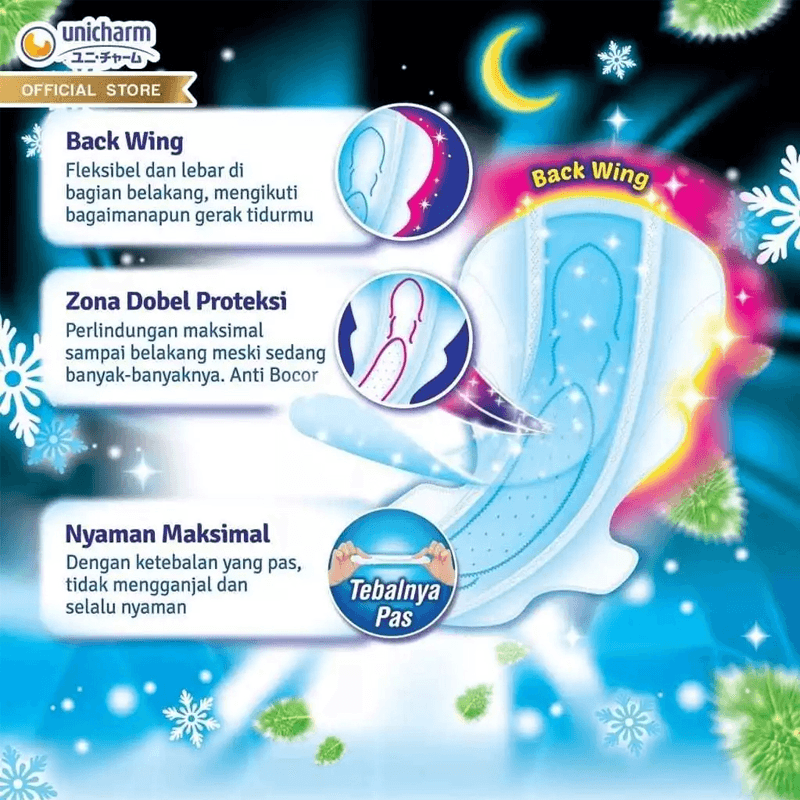 Charm Cooling Fresh Pembalut Wanita Wing Malam Ekstrak Daun Mint 42 cm 6 pcs foto 8