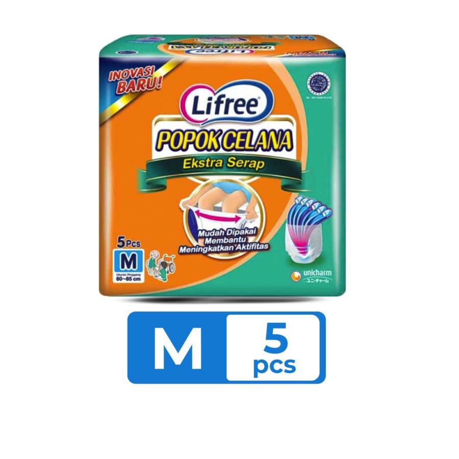 Lifree Ekstra Serap Popok Celana Dewasa M5 1pack - Warung Linggamas 24Jam