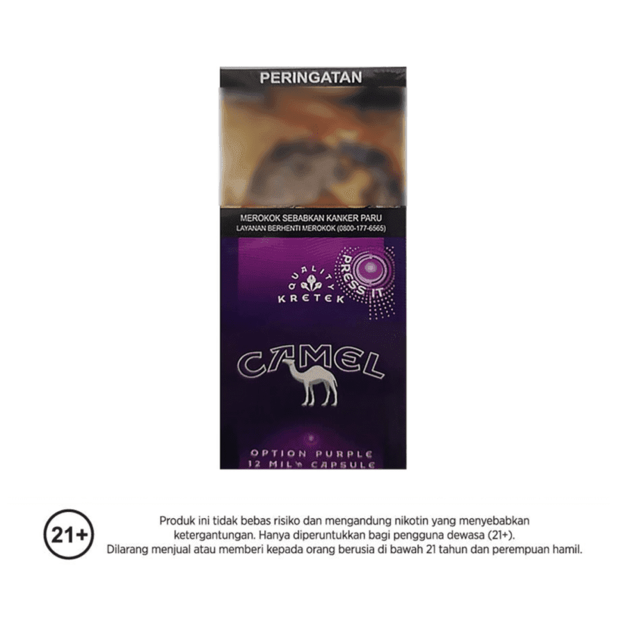Camel Mild Option Purple Filter Rokok Batang 12stick - Warung Linggamas 24Jam