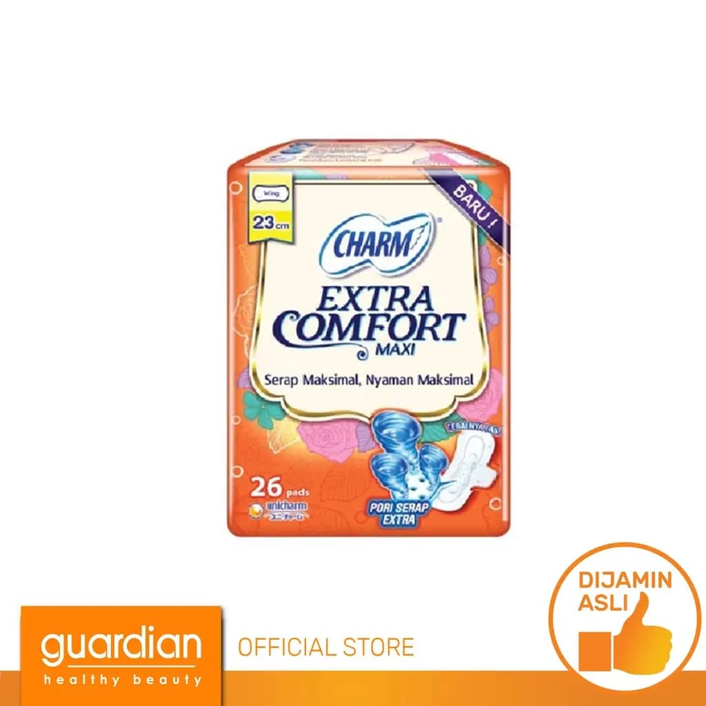 Charm Extra Comfort Maxi Wing 23Cm 18P - Warung Linggamas 24Jam