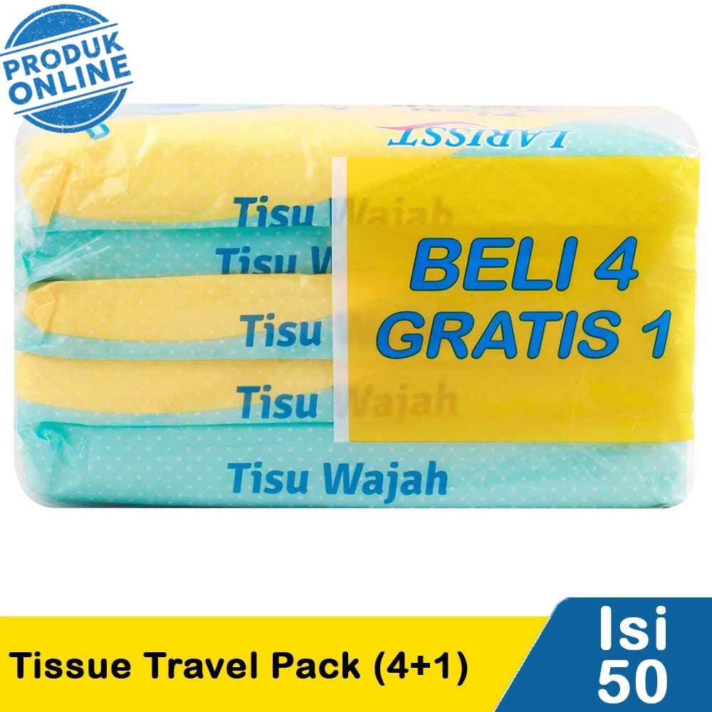 Larisst Tissue Travel Pack (4+1) 50's - Warung Linggamas 24Jam
